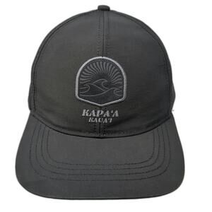 Pacific Creations Baseball Cap Black One Size Kapa'a Kaua'i Hawaii Slideback Hat